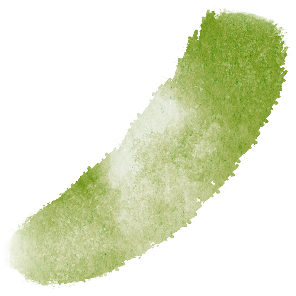 A rugged Green stroke with distressed grunge textures and soft watercolor blending png