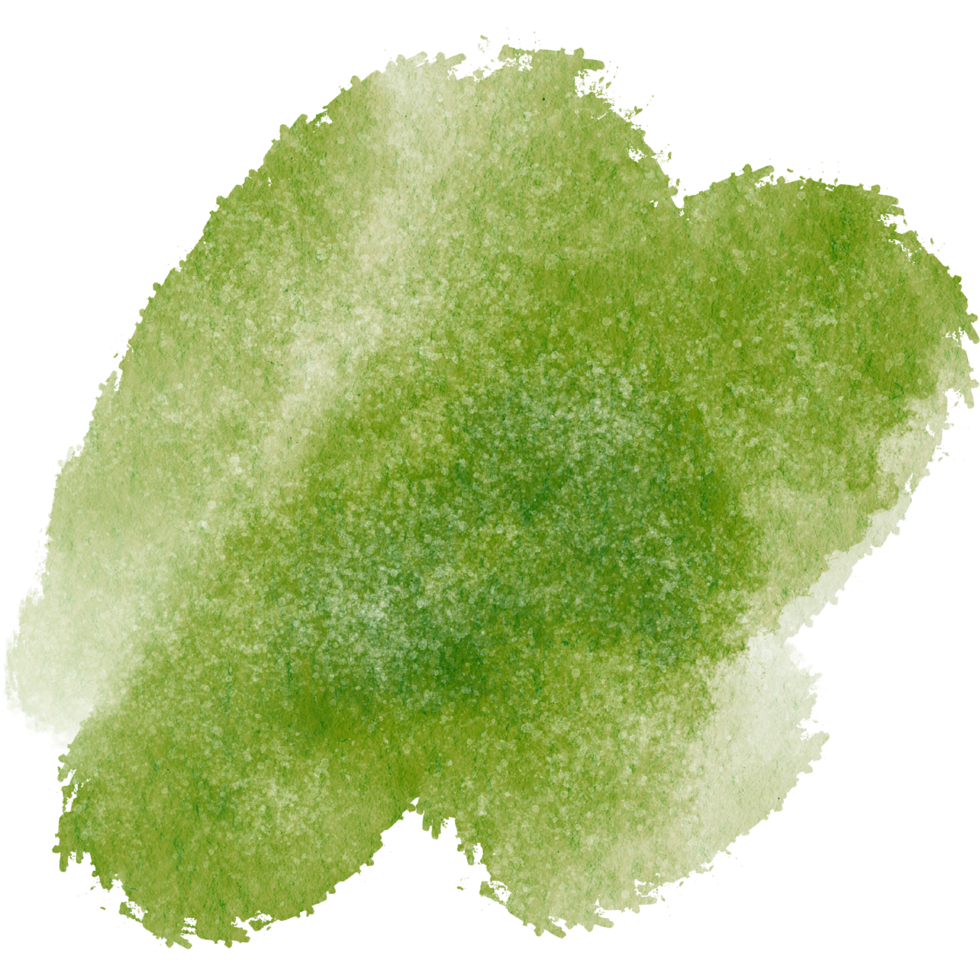 A faded Green stroke merging rough textures with smooth watercolor transitions png