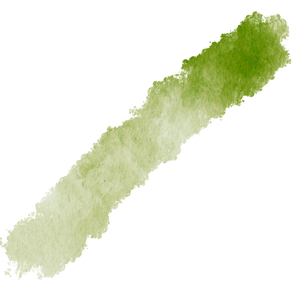 A textured Green brush stroke blending rough textures with soft watercolor gradients png