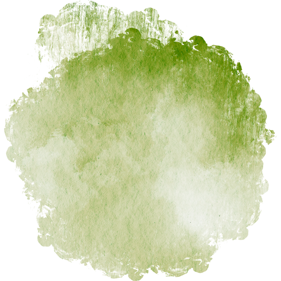 A rough edged Green stroke blending grunge textures with soft watercolor tones png