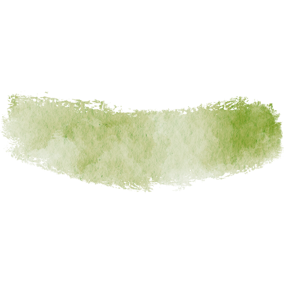 A textured Green stroke merging rough textures with fluid watercolor washes png