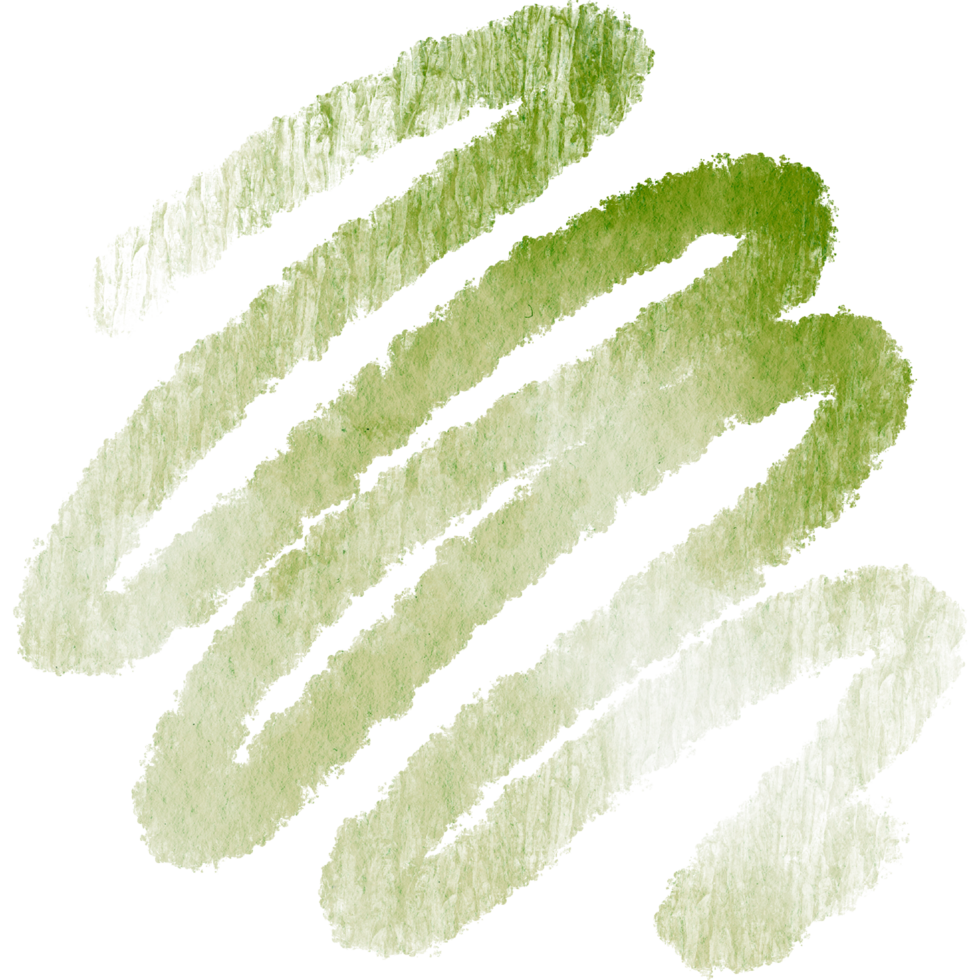 Green stroke blending rough grunge elements with smooth watercolor gradients png