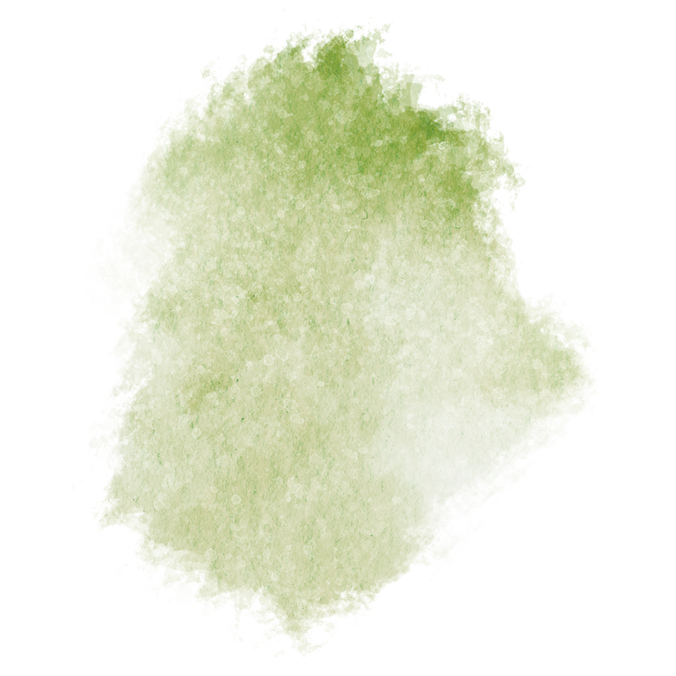 Green stroke blending rough textures with soft watercolor effects png