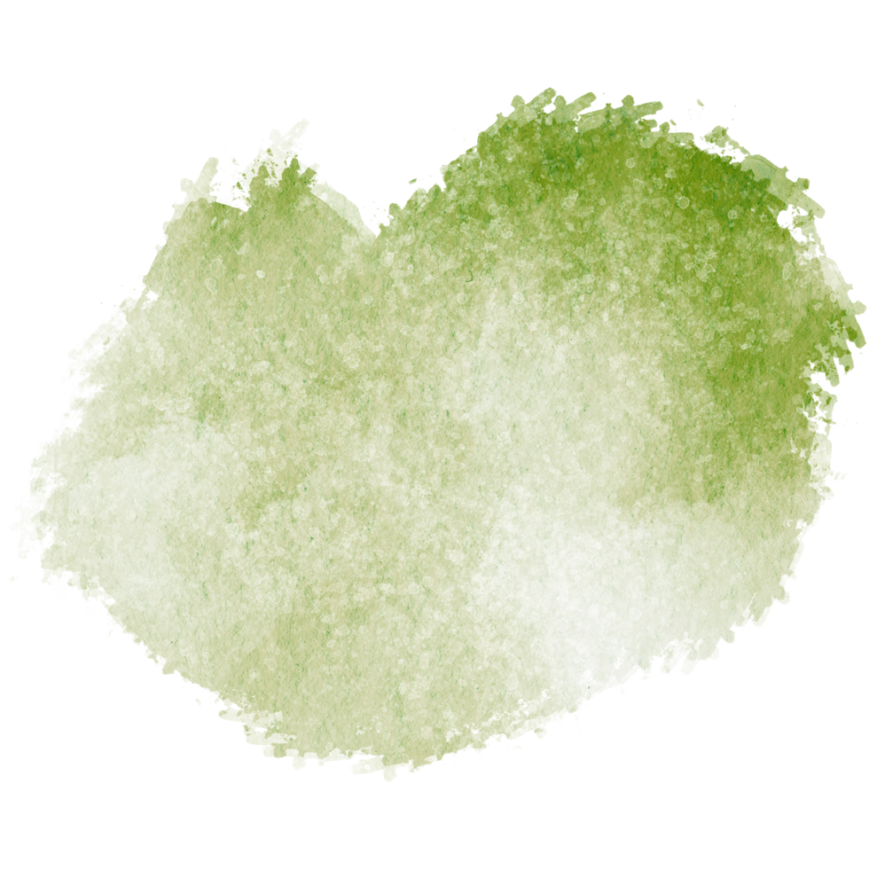 A rough Green stroke merging distressed textures with smooth watercolor tones png