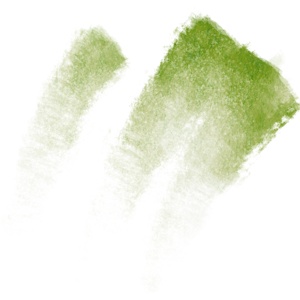 A rough edged Green stroke merging distressed textures with smooth watercolor transitions png