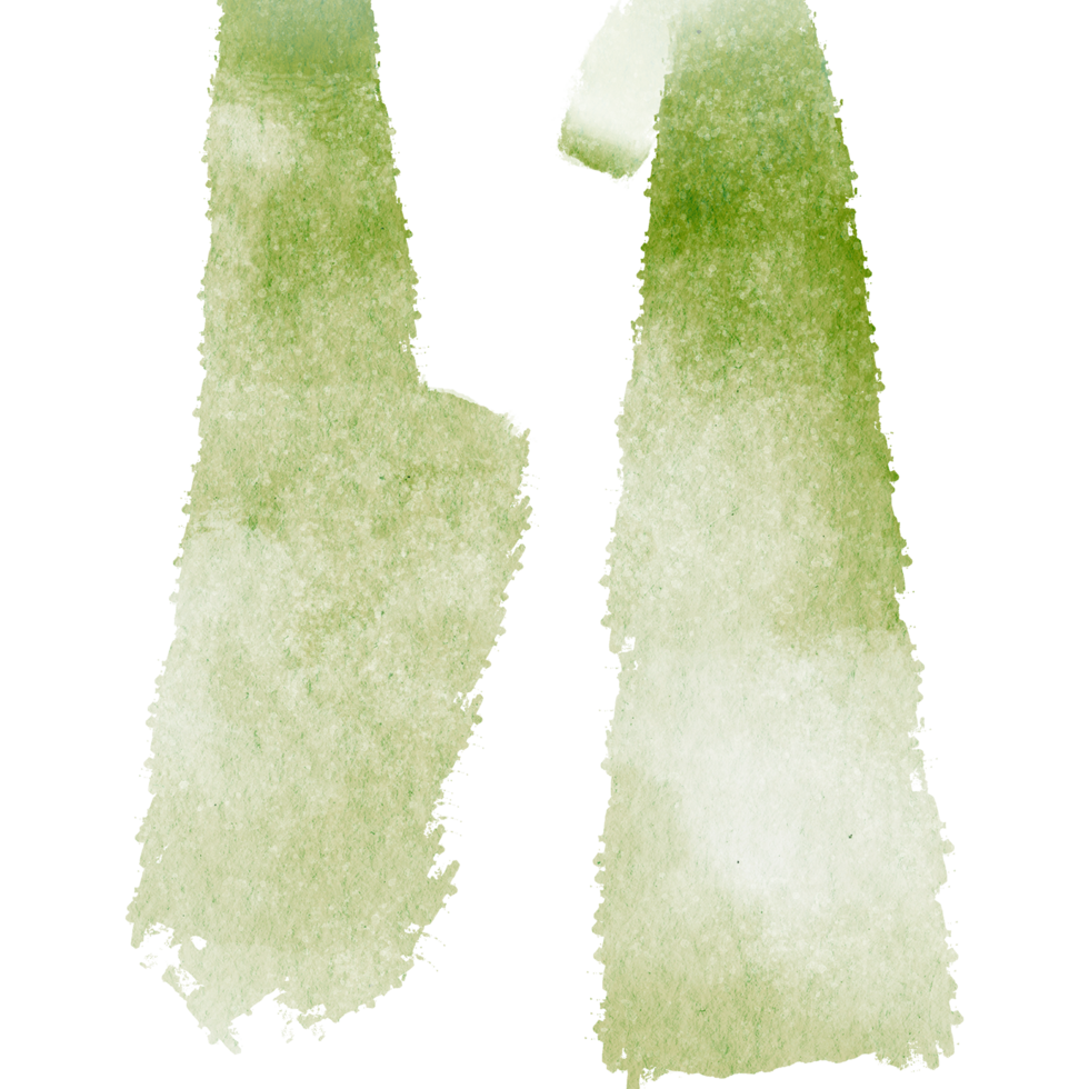A textured Green brush stroke blending gritty elements with smooth watercolor fades png