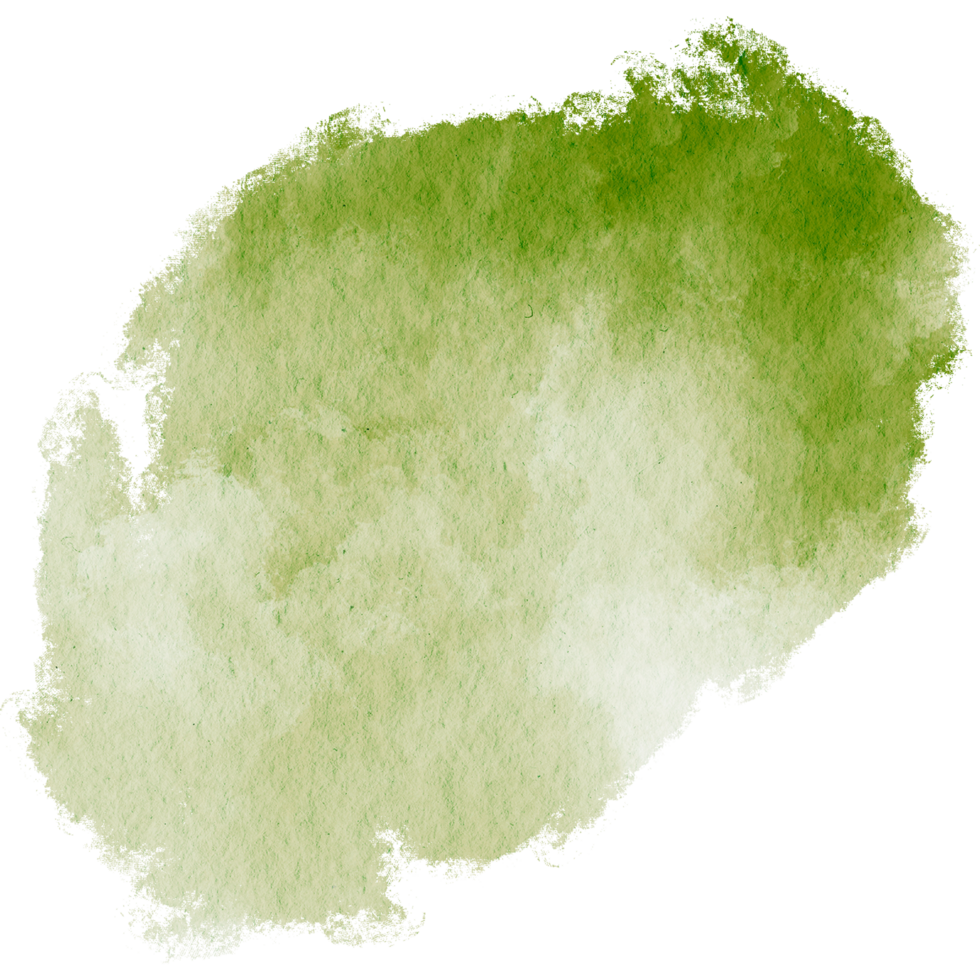 A rough Green stroke blending distressed grunge elements with soft watercolor transitions png