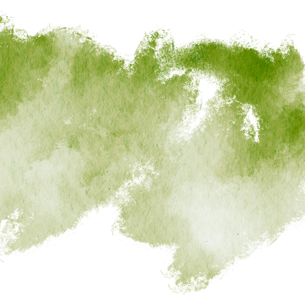 A bold Green stroke blending distressed textures with fluid watercolor blending png