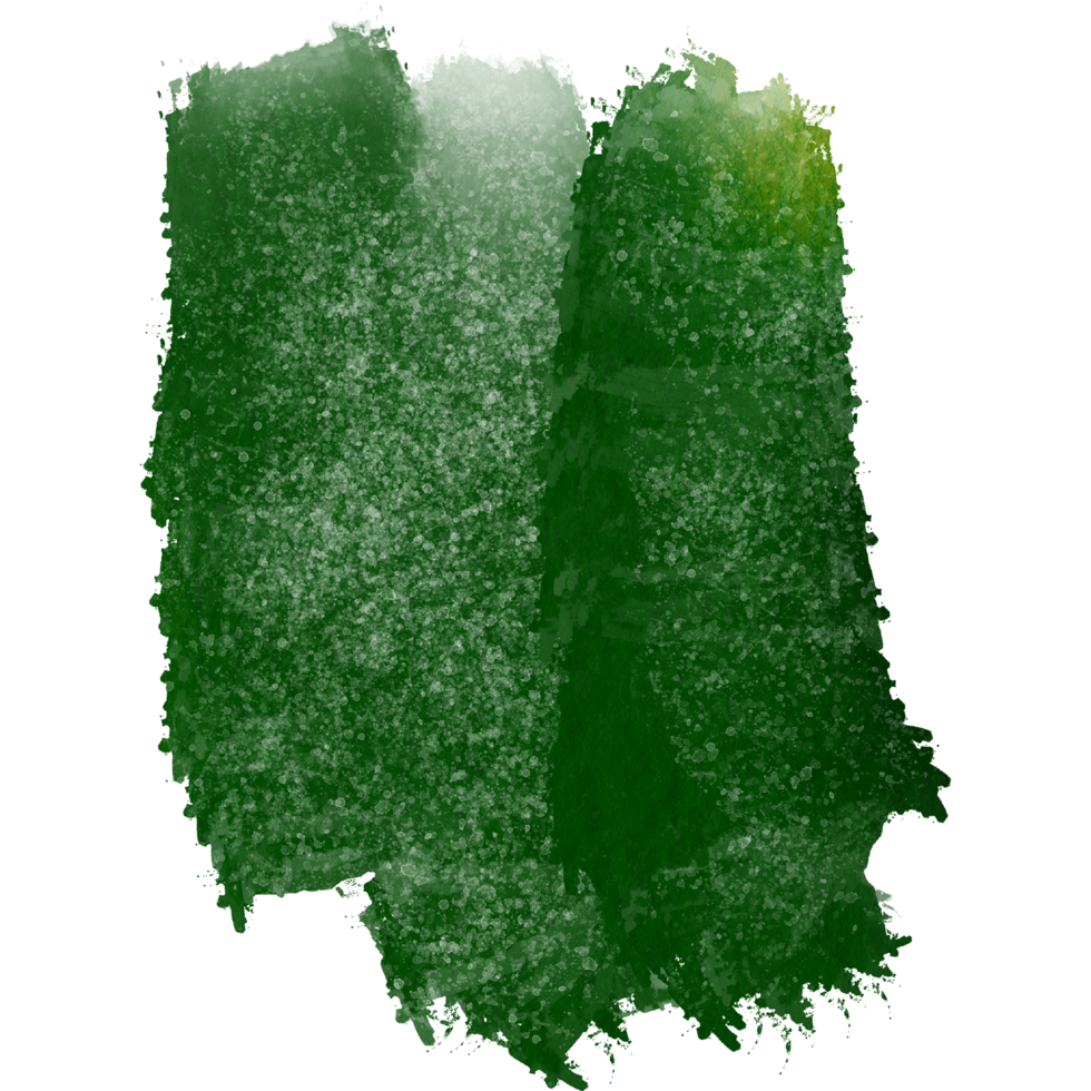 A bold Green stroke blending rough textures with soft watercolor washes png