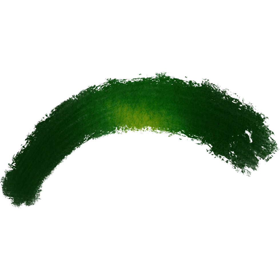 Green stroke blending rough textures with soft watercolor washes png