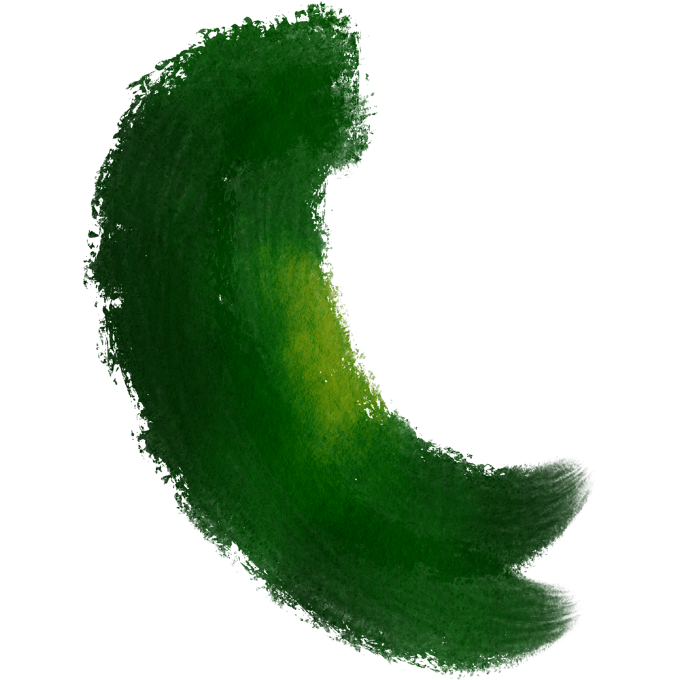 A textured Green brush stroke blending rough grunge details with smooth watercolor tones png