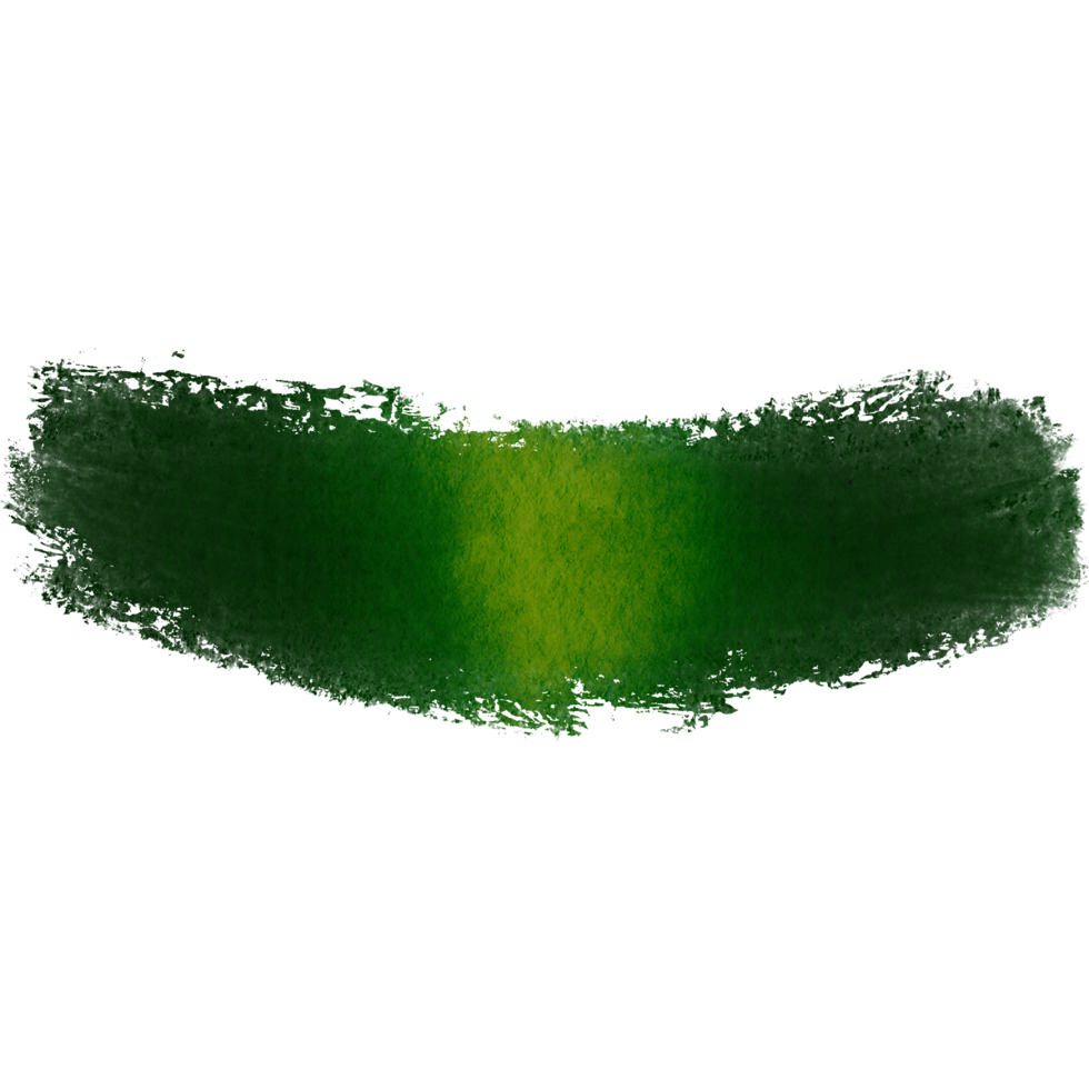 Green stroke blending distressed grunge details with soft watercolor effects png