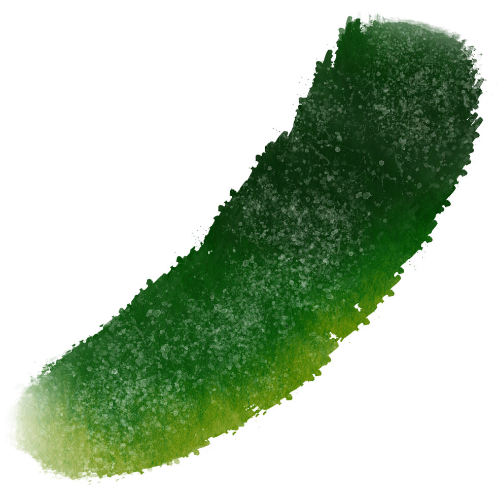 A rough edged Green brush stroke merging grunge textures with gentle watercolor transitions png