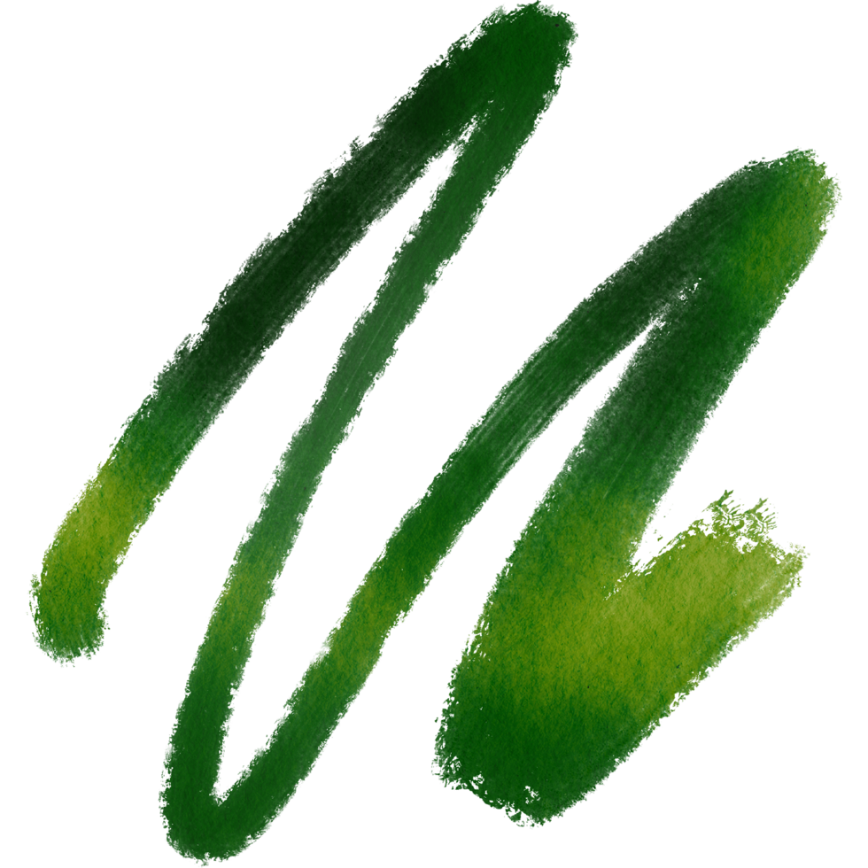 A rough Green brush stroke blending gritty grunge elements with soft watercolor washes png