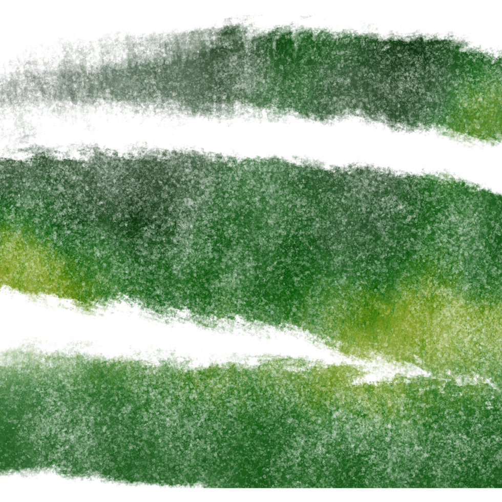 A textured Green brush stroke blending grunge details into soft watercolor fades png