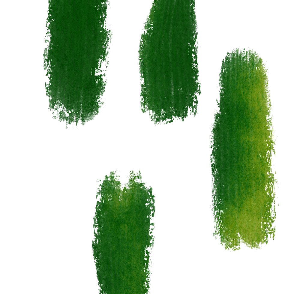 een groen penseelstreek samenvoegen ruw grunge elementen met teder waterverf vervaagt png
