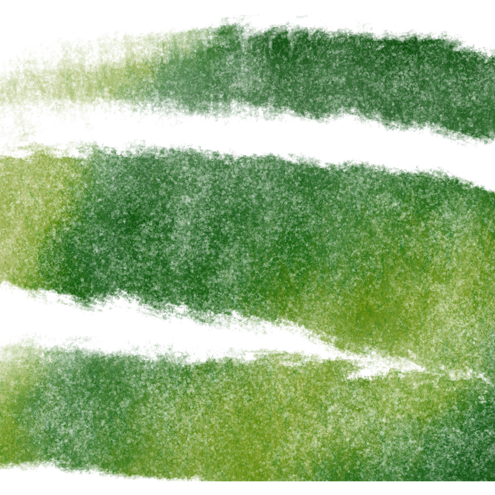 Green stroke with grunge textures blending into gentle watercolor fades png