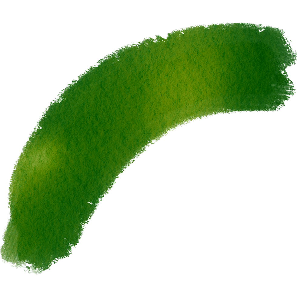 Textured Green stroke fading into soft watercolor washes png