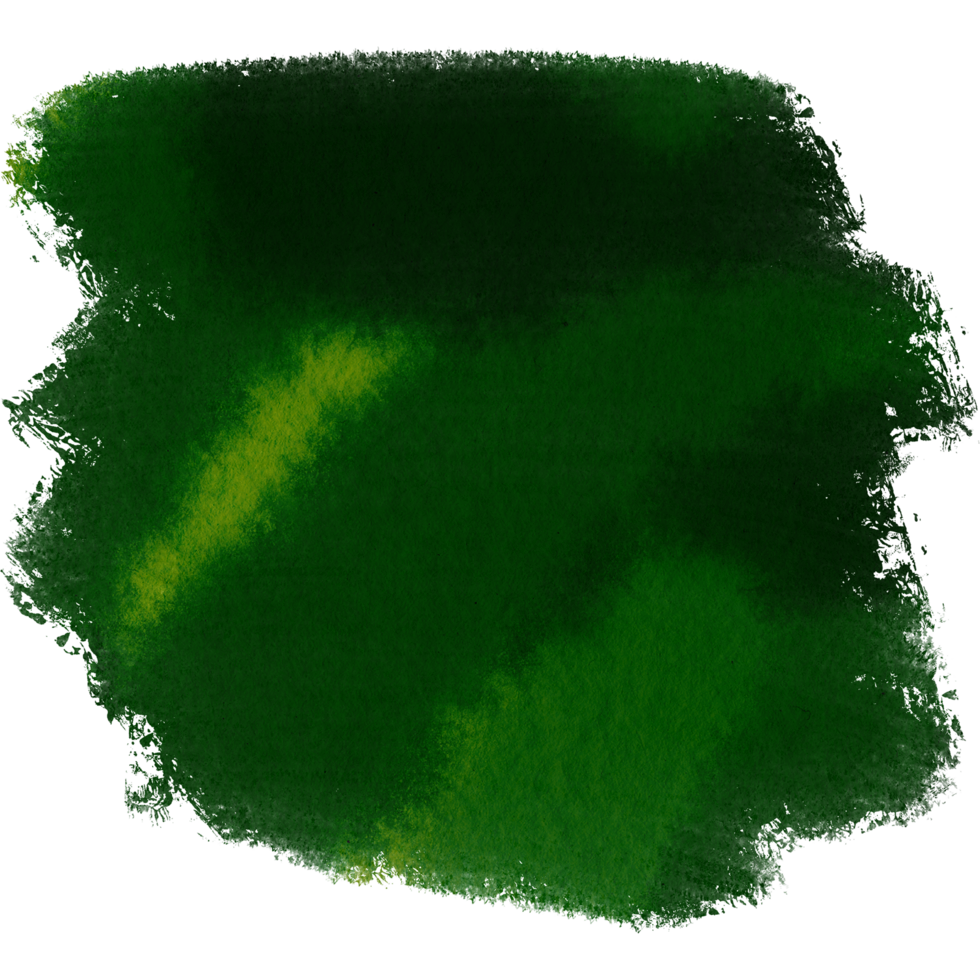 A rough Green brushstroke dissolving into delicate watercolor tones png