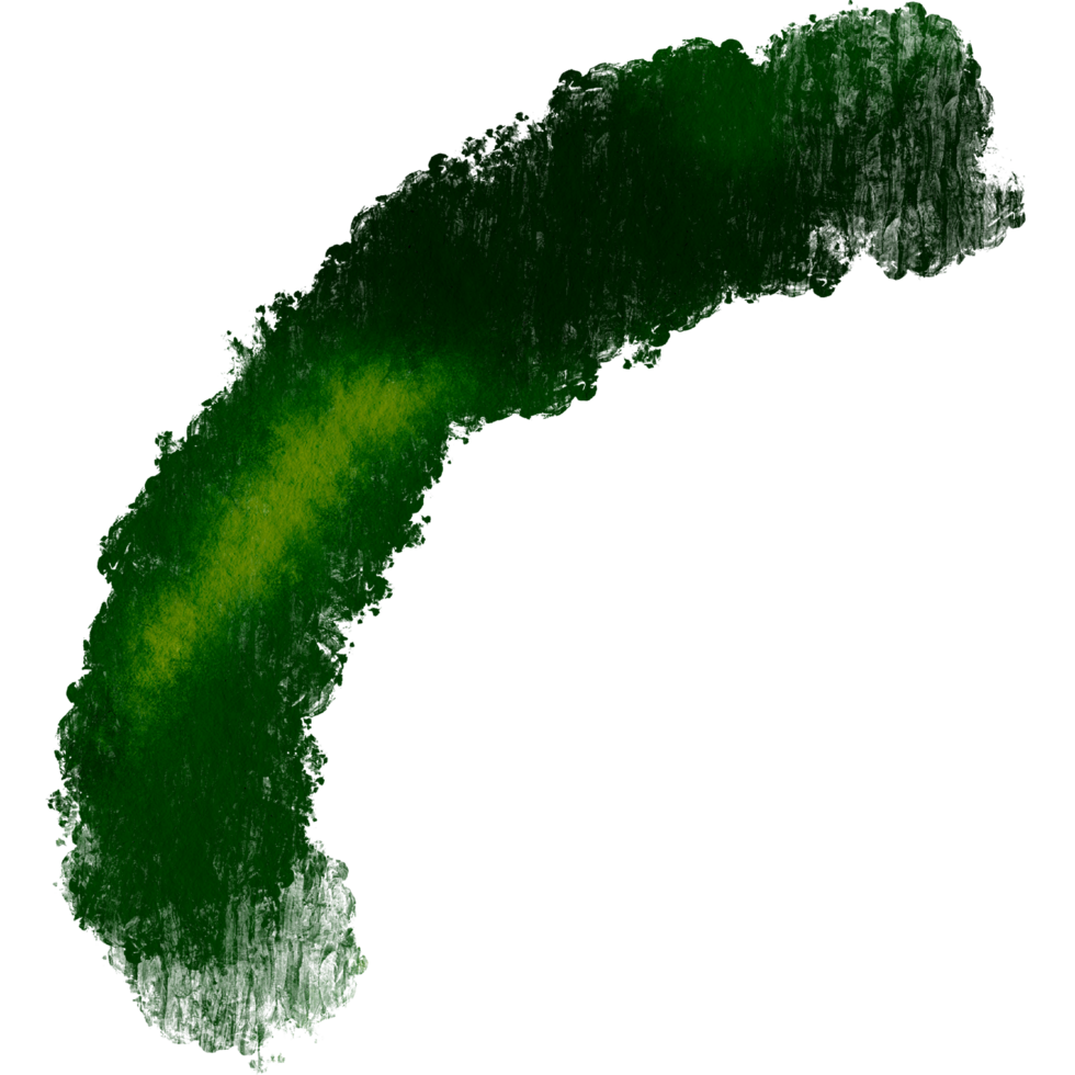 A textured Green stroke blending into fluid watercolor washes png