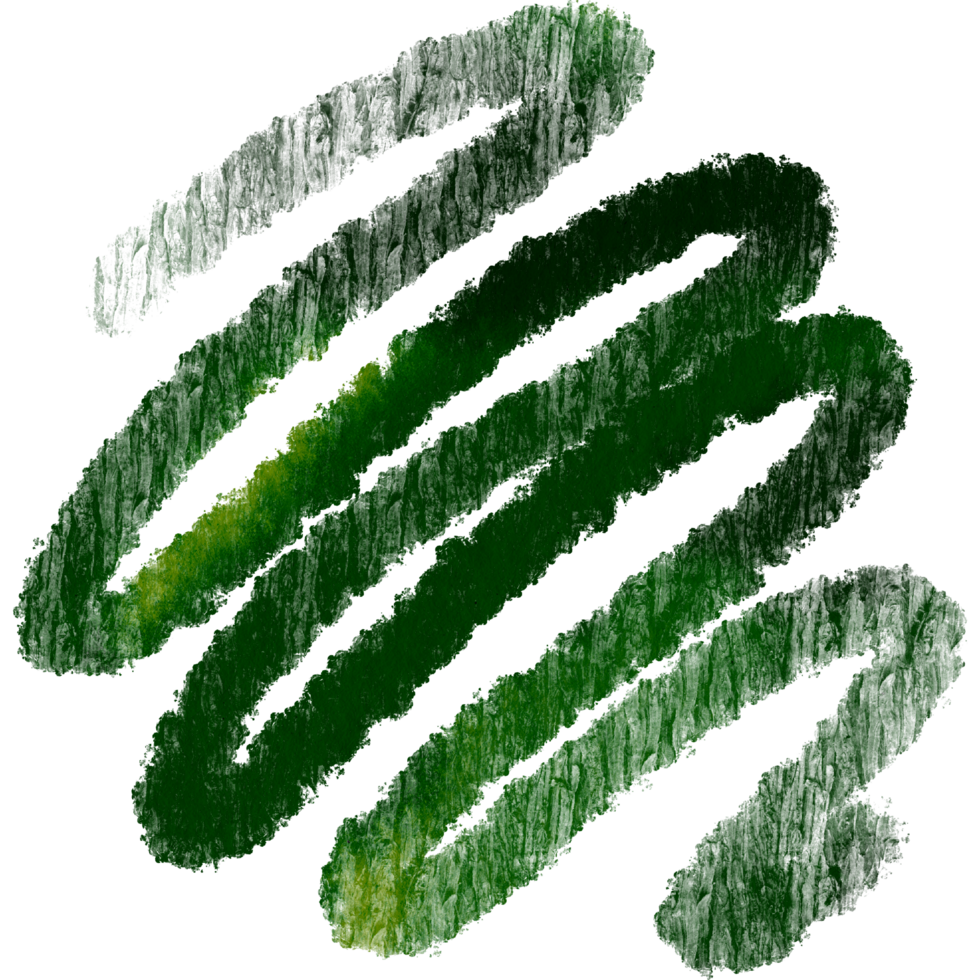 A Green brush stroke with rugged edges softening into smooth watercolor hues png
