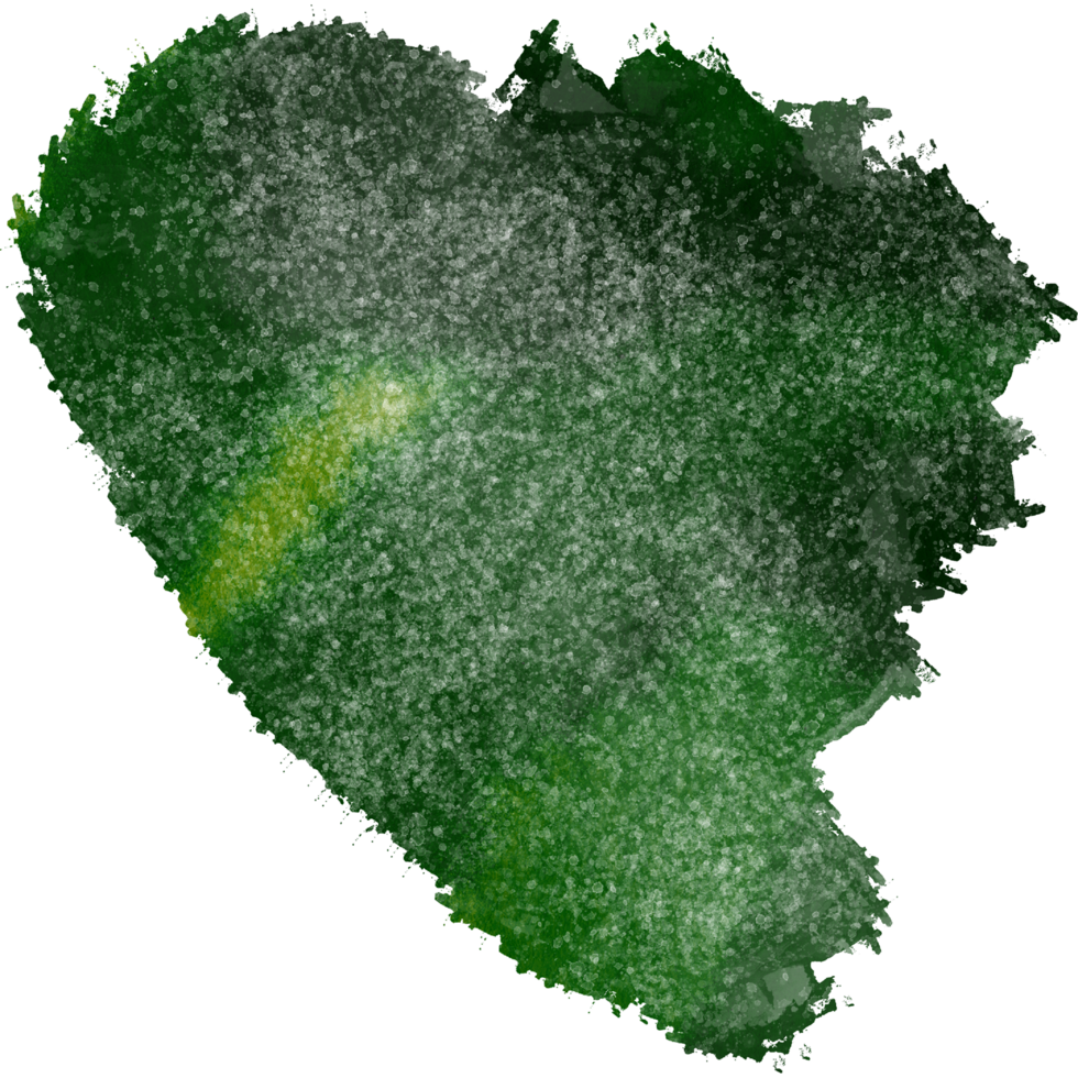 Green brush stroke fading into smooth watercolor washes png