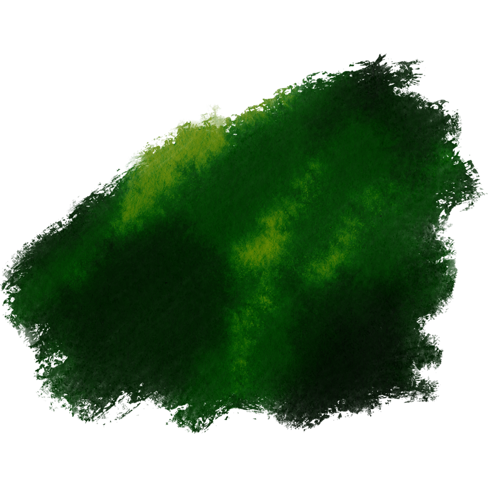A rough Green stroke blending into gentle watercolor tones png