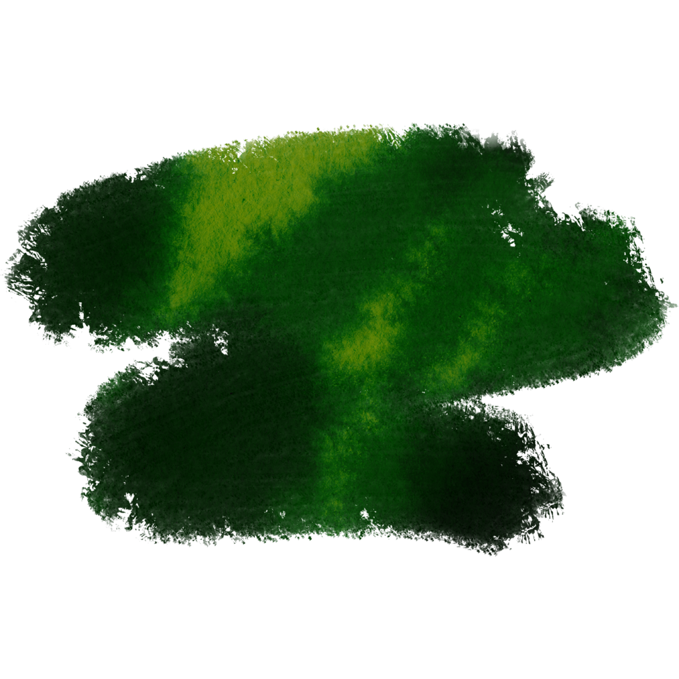 A textured Green stroke fading into smooth soft watercolor tones png