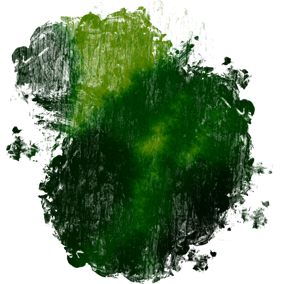 Textured Green stroke fading into gentle watercolor tones png