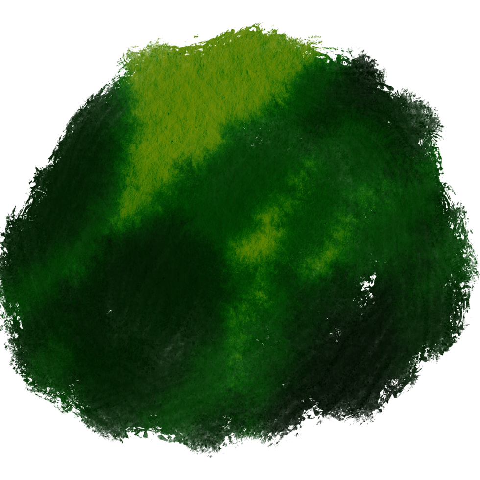 A textured Green stroke dissolving into gentle watercolor hues png