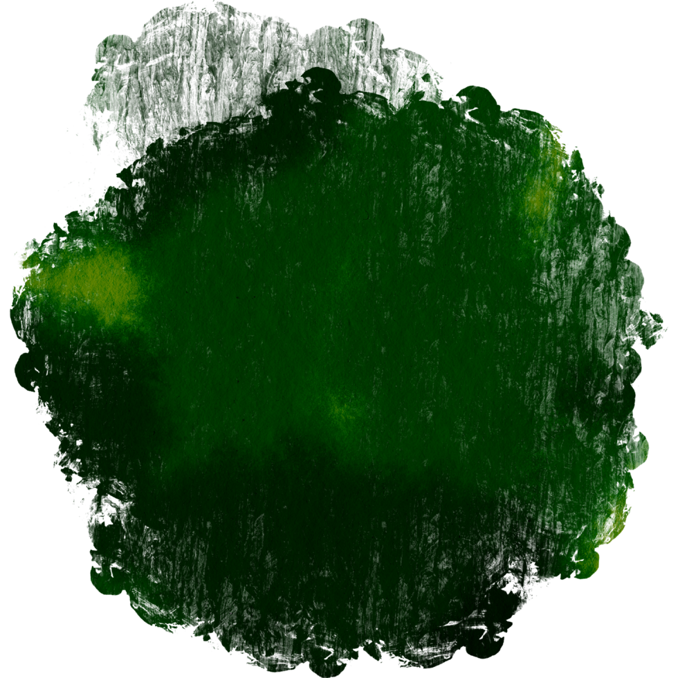 A rough Green brushstroke merging into soft watercolor hues png
