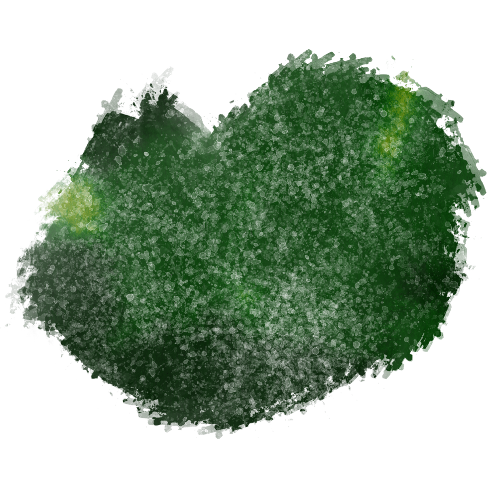 Green stroke transitioning from rough to soft watercolor gradients png