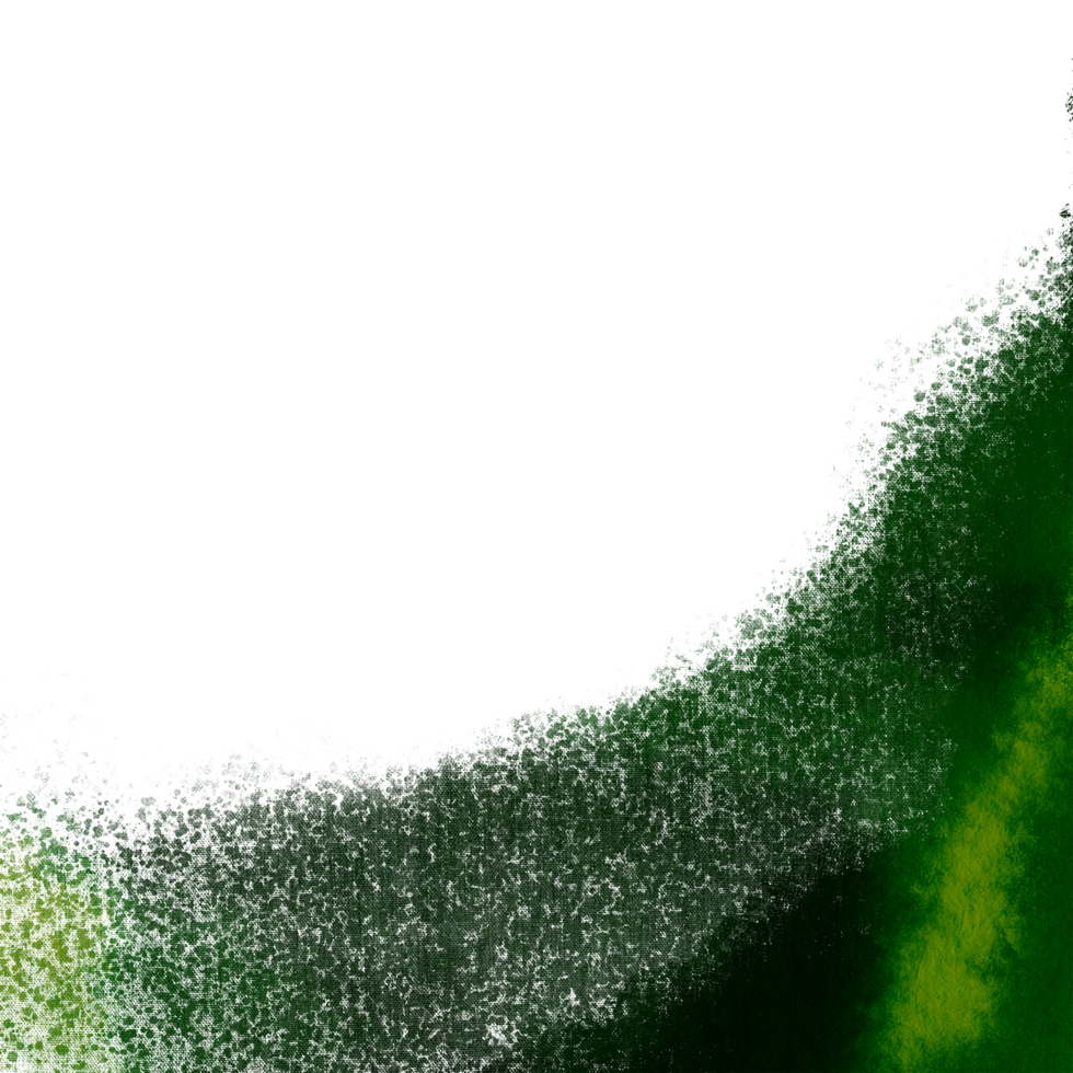 A textured Green stroke merging into soft watercolor tones png