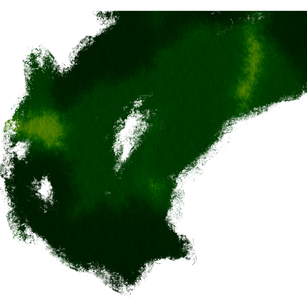 A textured Green stroke transitioning into soft gentle watercolor washes png