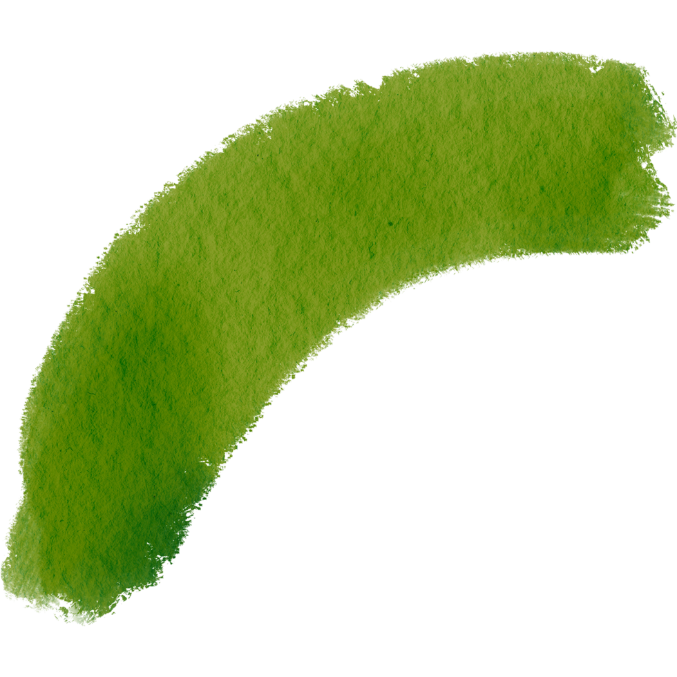 A textured Green stroke transitioning into soft watercolor washes png