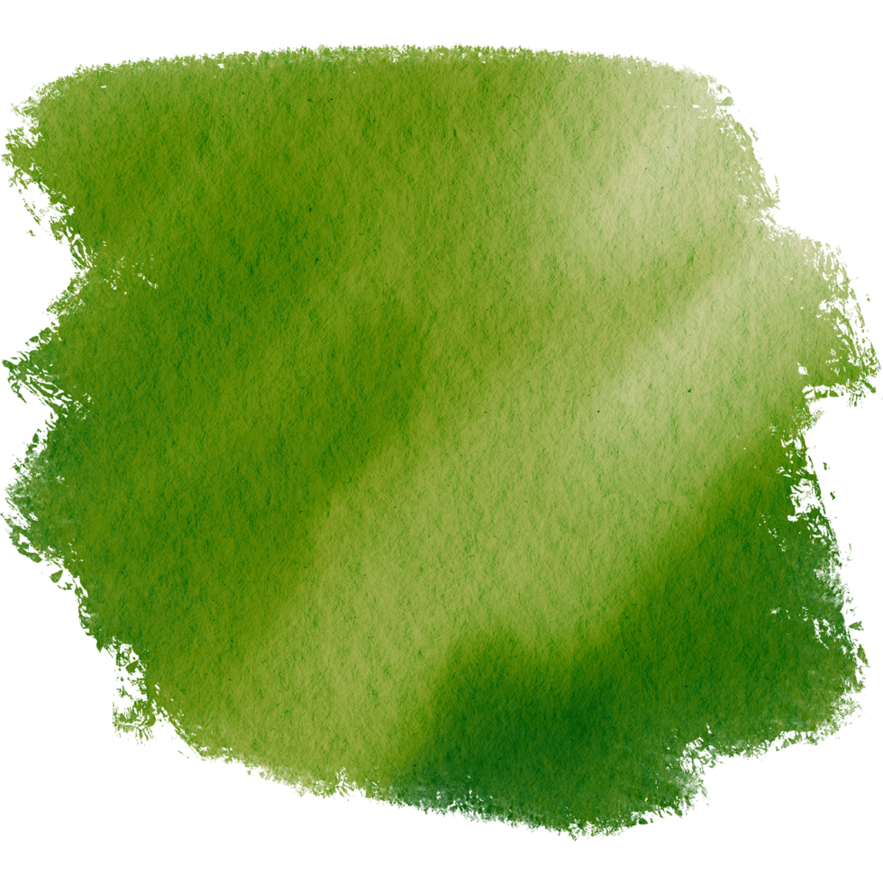A textured Green stroke transitioning into soft watercolor hues png