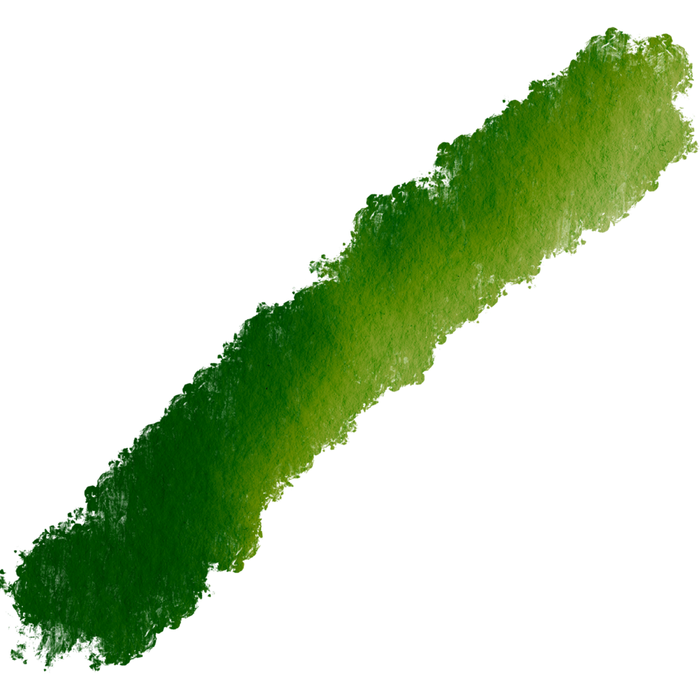 Faded Green watercolor brush stroke with rough grunge textures on its edges png