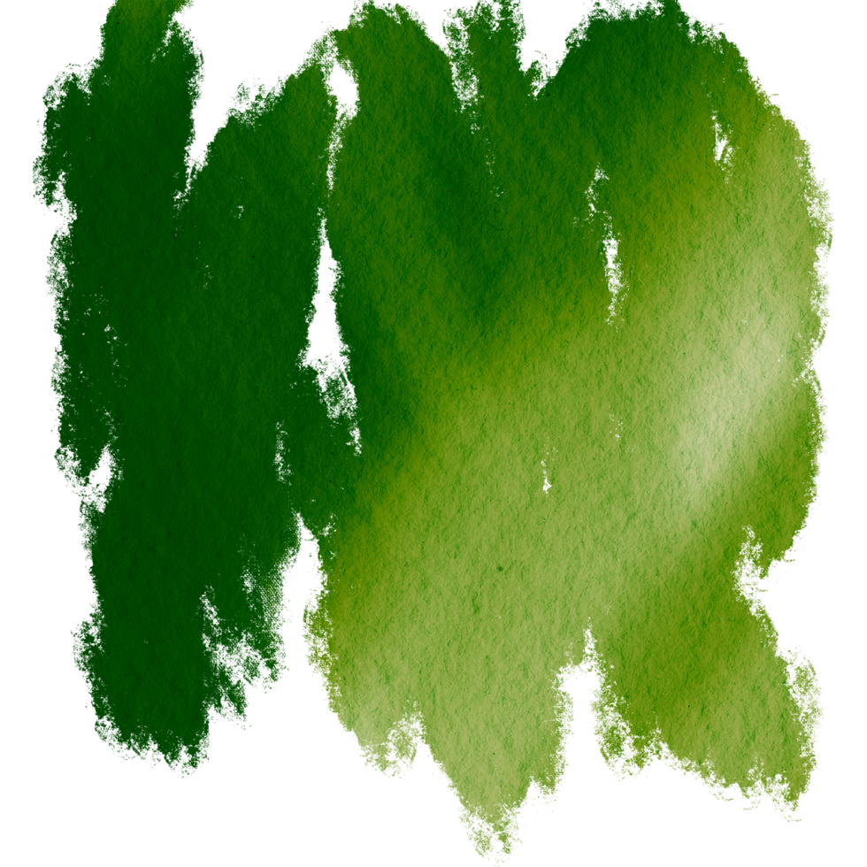 A gentle Green brush stroke with a soft watercolor effect and rough grunge finish png