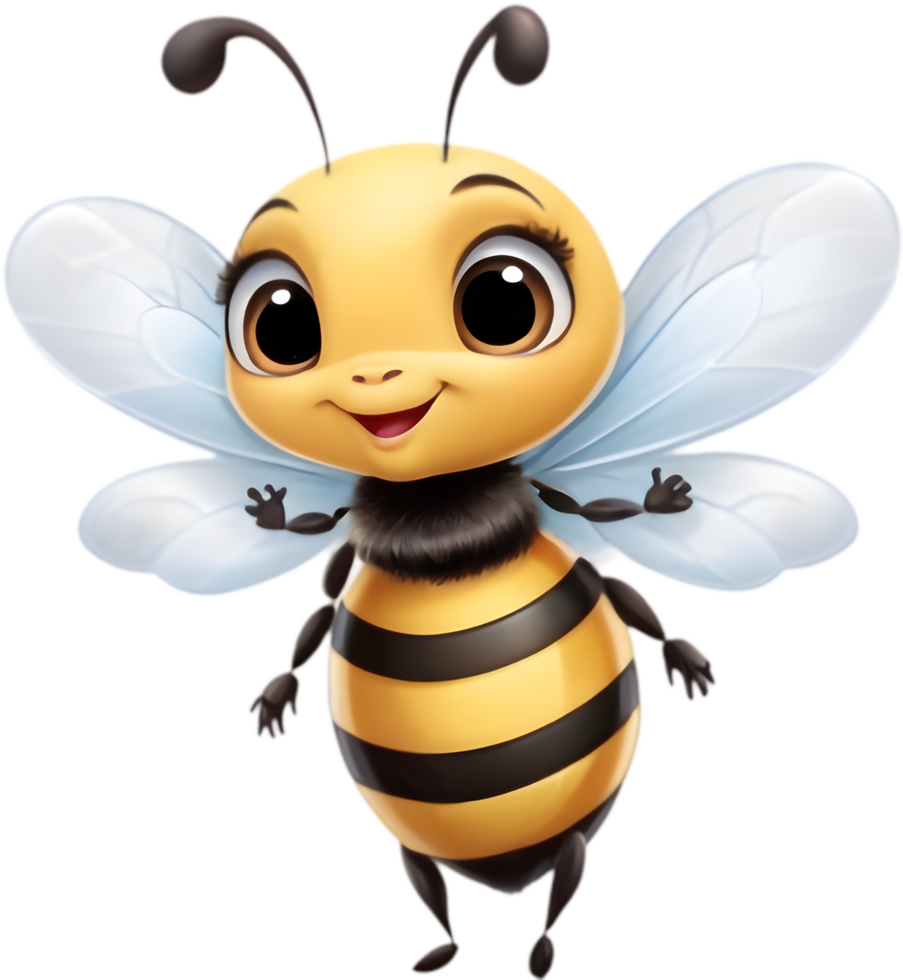 Endearing Bee Character for Kids YouTube Channels. . png