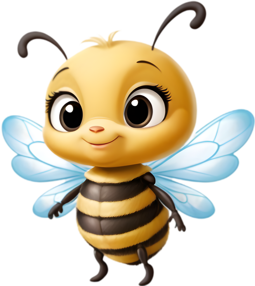 Cartoon Bee Hero for Save-the-Bees Campaigns. . png