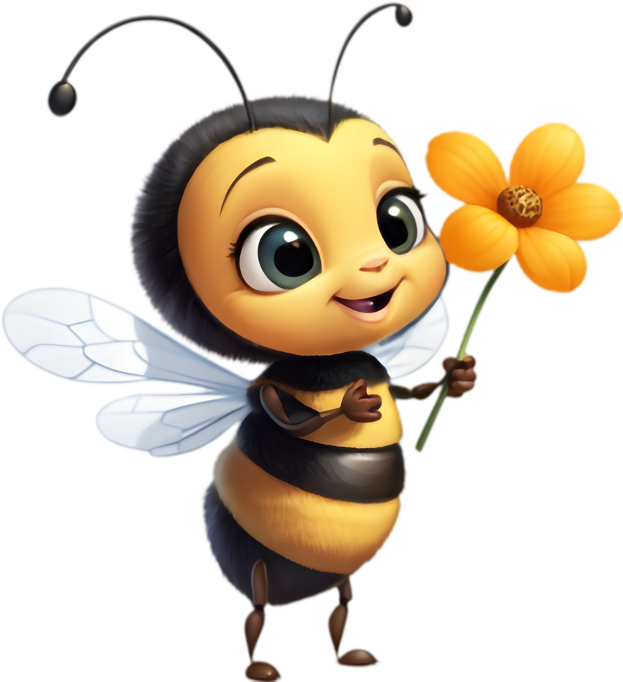 Endearing Buzzing Character for Nature Documentaries. . png