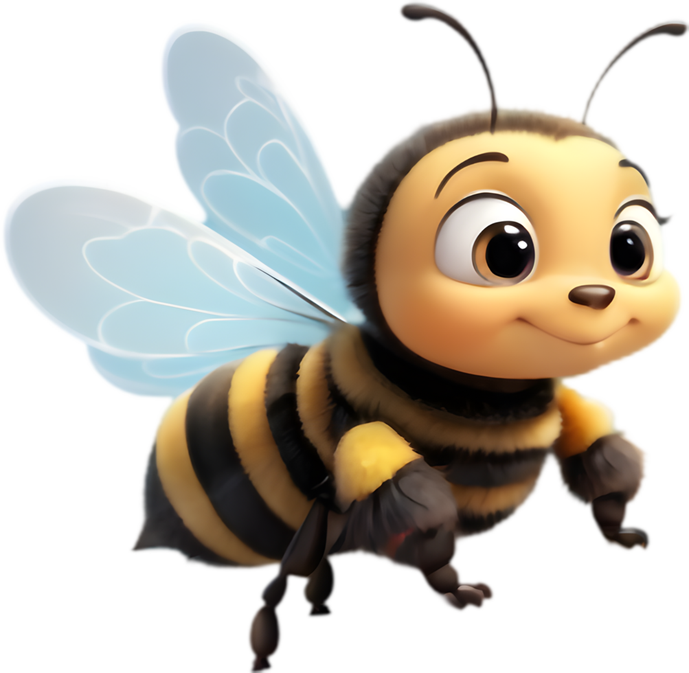 Smiling Bumblebee Mascot for Environmental Campaigns. . png