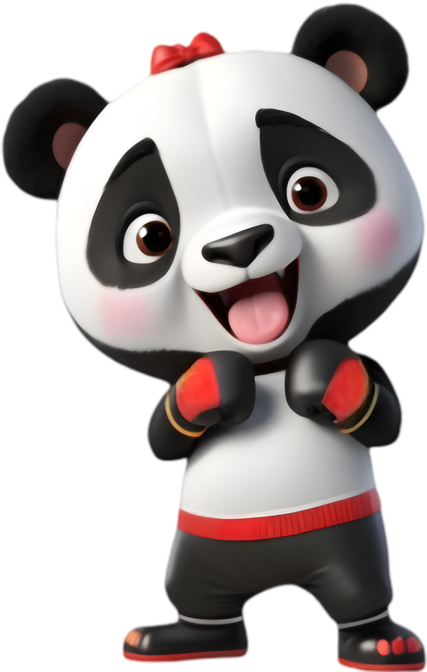 Radiant Panda Boxer Showcases Fighting Spirit. . png