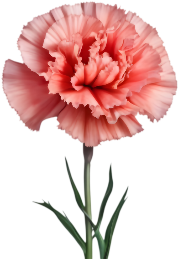 Pink Carnation Flower Art for Invitations. . png
