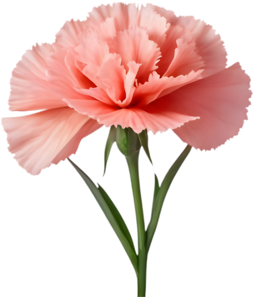 Beautiful Pink Carnation Flower Illustration. . png