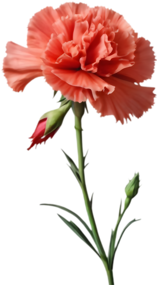 Whimsical Pink Carnation Graphics for Prints. . png