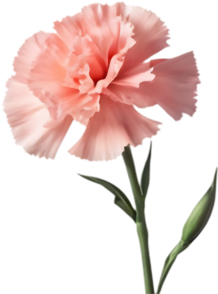 Delicate Pink Carnation Clipart for Scrapbooking. . png