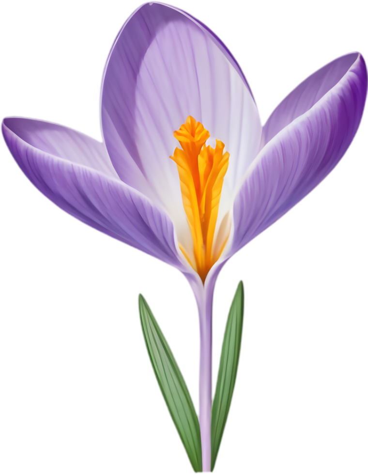 Vibrant Crocus Flower Digital Art. . png