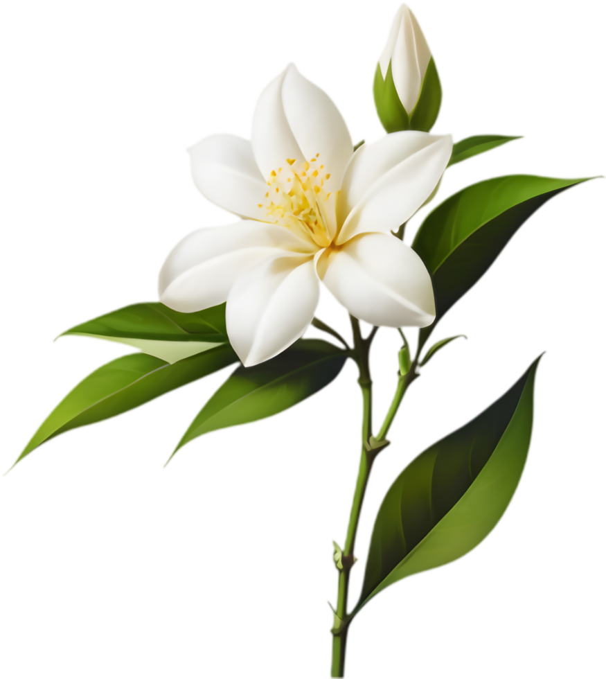 White Jasmine Flower Clipart. . png