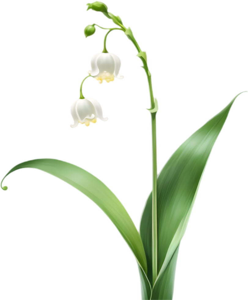 Exquisite Lily of the Valley Flower Clipart. . png
